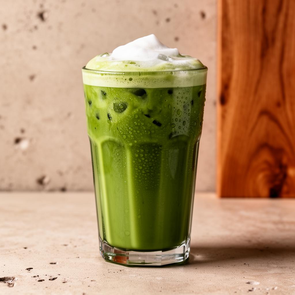 Iced green pour