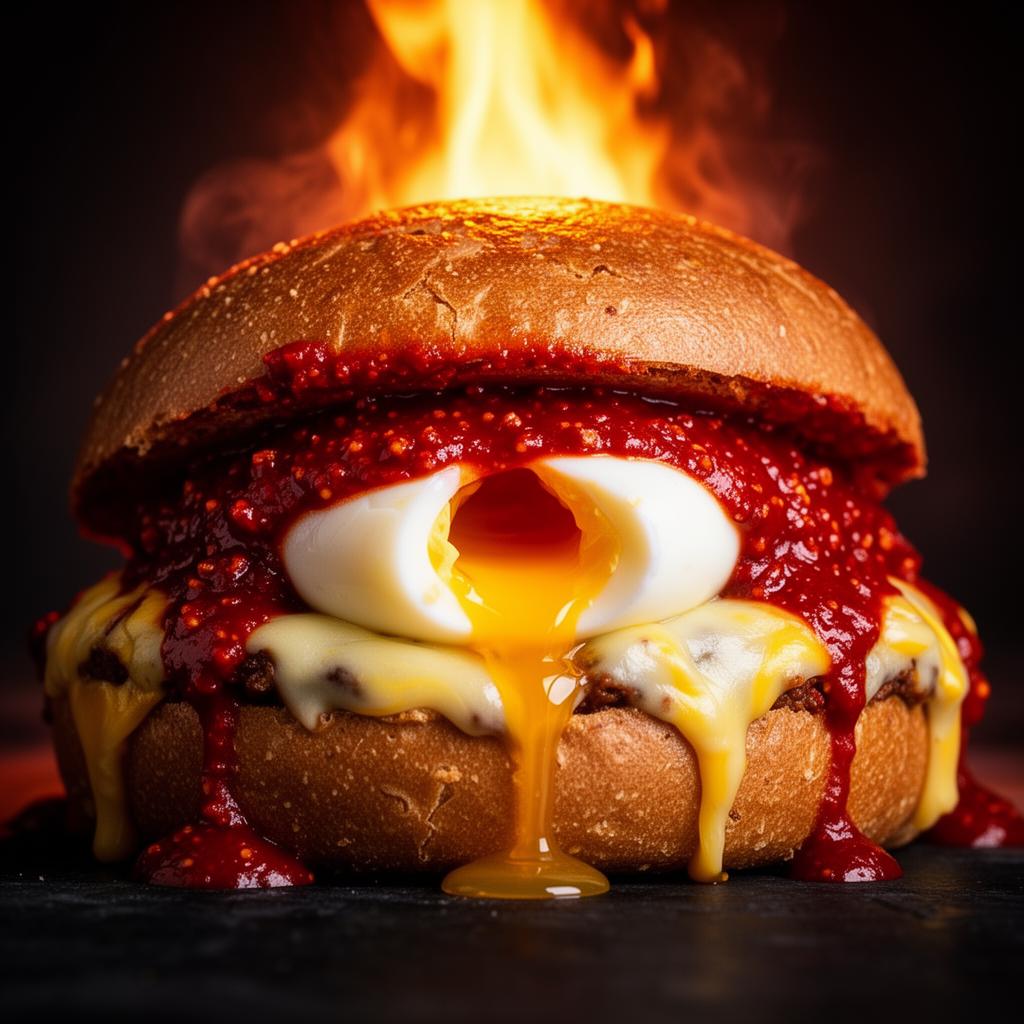 Volcano Spicy Egg Sandwich